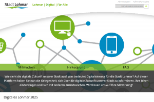 Screenshot der Beteiligungsplattform Lohmar