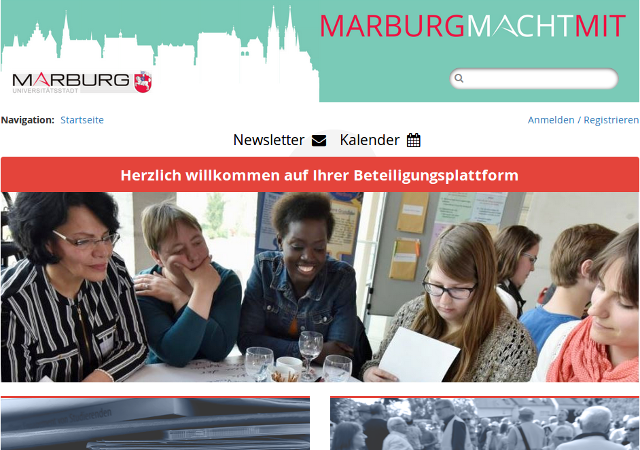 Screenshot Beteiligungsportal Marburg