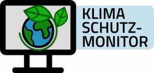 Logo vom Klimaschutz-Monitor der wer denkt was GmbH. Er ist ein standardisiertes und umfangreiches Befragungsinstrument für Kommunen zu Bürgerbefragungen rundum Klimaschutz.