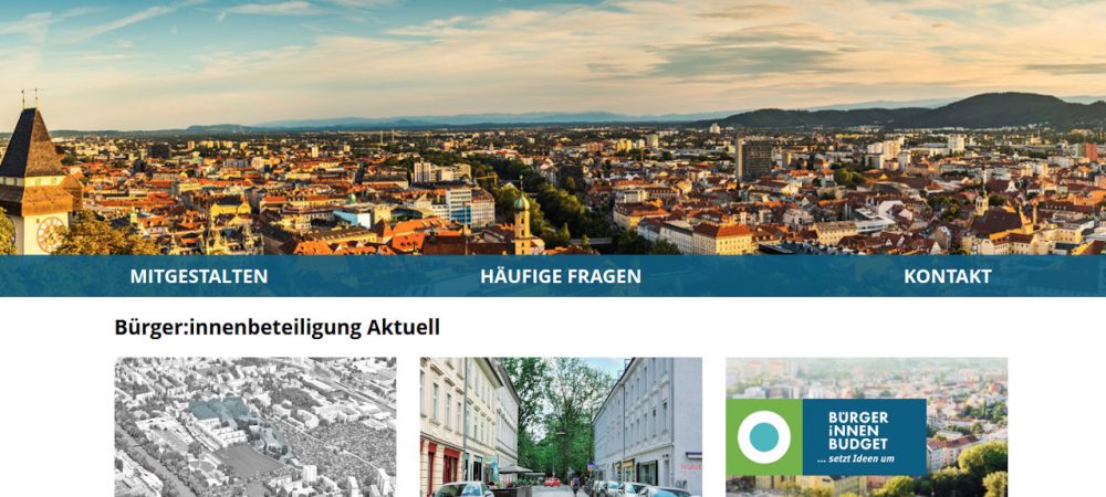 Graz Stadtumbau Online-Beteiligung Crowdmapping Kirchnerkaserne und Zinzendorfgasse