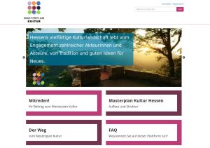 Screenshot der Website zur Online-Beteiligung zum Masterplan Kultur Hessen
