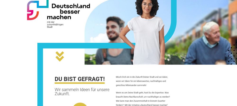 Screenshot der Mitmach-Plattform zu "Deutschland besser machen". Auf der Mitmach-Plattform können sich Bürger:innen ab sofort auch in (digitalen) Tischgesprächen austauschen und Ideen für ein besseres Zusammenleben entwickeln.