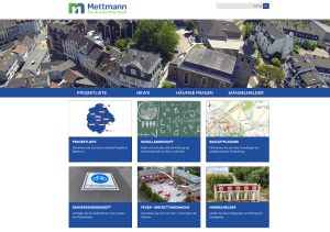 das digitale Bürgerportal in Mettmann - Screenshot der Startseite.