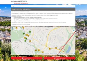 Screenshot der Website vom Mängelmelder in Wittlich. Nach erfolgreicher Testphase setzt die Stadt nun dauerhaft auf das Anliegenmanagementsystem der wer denkt was GmbH.