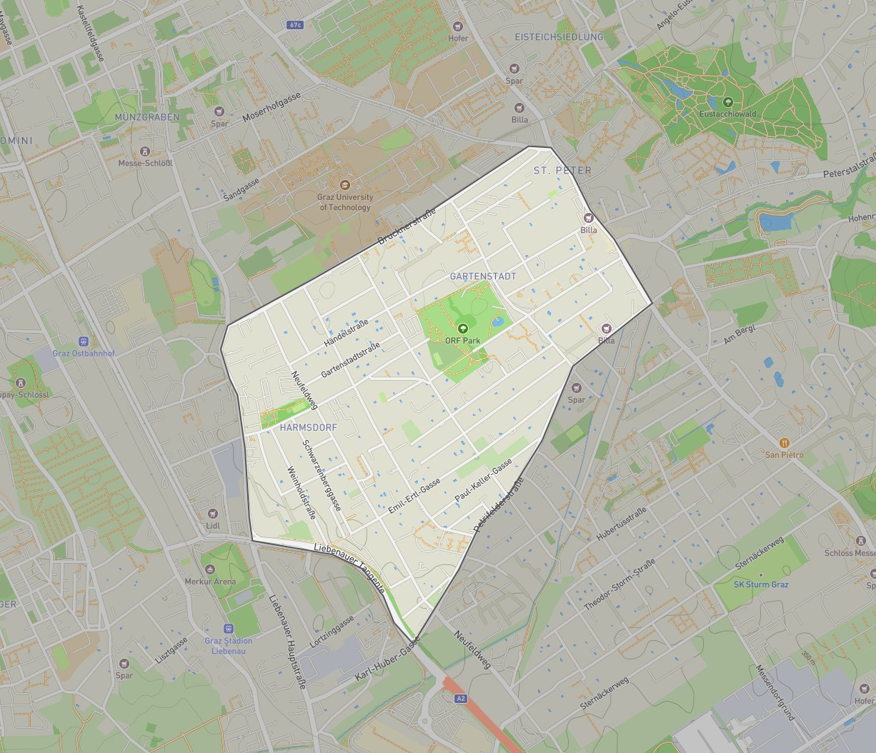 Aktionsgebiet Graz Harmsdorf-ORF-Viertel