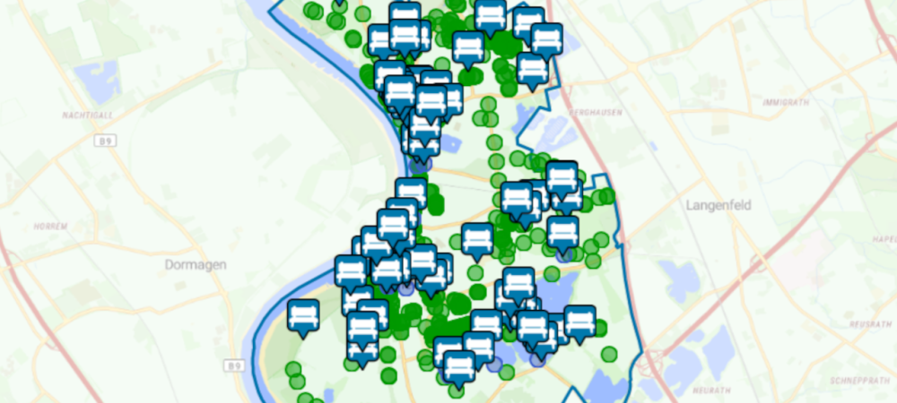 Kartenbeteiligung Sitzgelegenheiten Stadt Monheim am Rhein