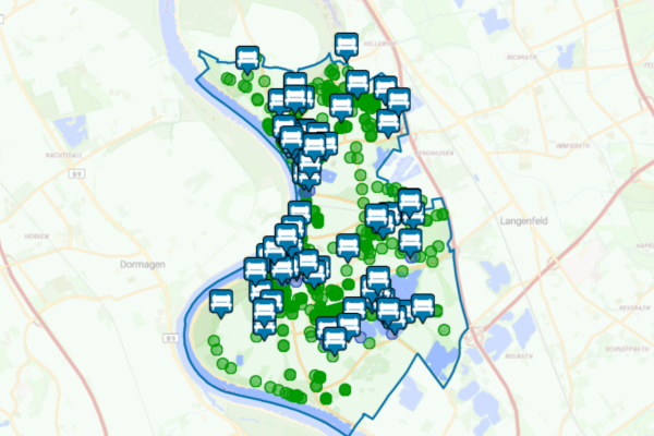 Kartenbeteiligung Sitzgelegenheiten Stadt Monheim am Rhein